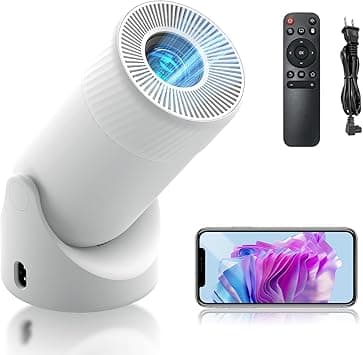 AOC Mini Projector with WiFi and Bluetooth, Portable Projector Full HD 4K Support with 180° Rotation Adjustment, 8000 Lumen, 220 ANSI Lumens,Auto Keystone Correction, Home Projector for Phone/Laptop - Amazon.ae Price Tracker
