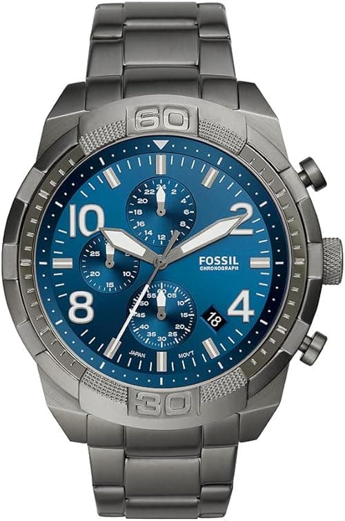 Fossil FS5711 Bronson Men's Watch Stainless Steel 5 Bar Analogue Chrono Date Grey on Amazon.ae - Price Tracker