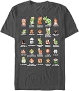 Nintendo mens Pixel Cast T-Shirt - Best Deal Finder