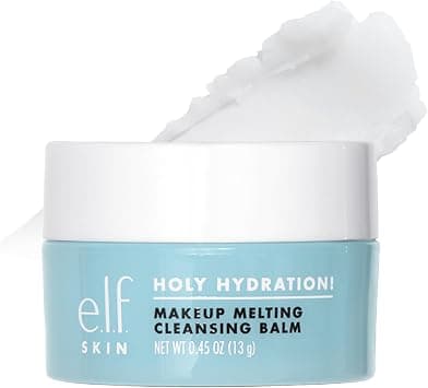 e.l.f. SKIN ميني هولي هايدريشن! بلسم تنظيف المكياج الذائب، منظف الوجه ومزيل المكياج، غني بحمض الهيالورونيك لترطيب البشرة، 0.45 أونصة - دليلك لأفضل العروض