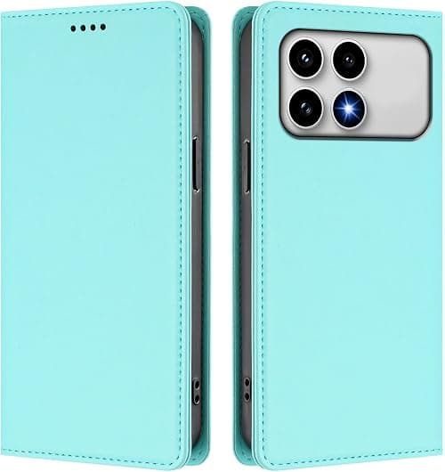 Cover Compatible with Xiaomi Poco F8 Ultra 5G,Compatible with Redmi K90 Pro Max 5G 【RFID Blocking】【Card Holder Magnetic closure Flip Stand】Phone Case MintGreen on Amazon.ae - Price Tracker