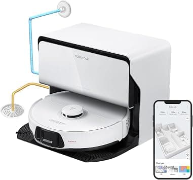 roborock S8 Max Ultra with Refill & Drainage System Robot Vacuum and Mop, FlexiArm Design, Auto Mop Washing & Drying, Smart Dirt Detection, Self-Emptying, 8000Pa Suction, 20mm Mop Lifting, White on Amazon.ae - Price Tracker
