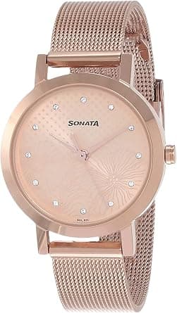 Sonata Linnea Quartz Analog Leather Strap Watch for Women on Amazon.ae - Price Tracker