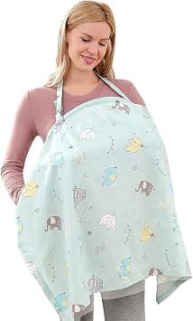 Cotton Nursing Cover, Large Coverage Breastfeeding Cover, Chemical-Free Green Apron, Full Privacy Scarf for Nursing Newborn على Amazon.ae - متتبع الأسعار