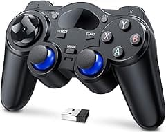 Angju USB Wireless Gaming Controller Gamepad for PC/Laptop Computer(Windows XP/7/8/10) & PS3 & Android & Steam - [Black] (Black) - Amazon.ae Price Tracker
