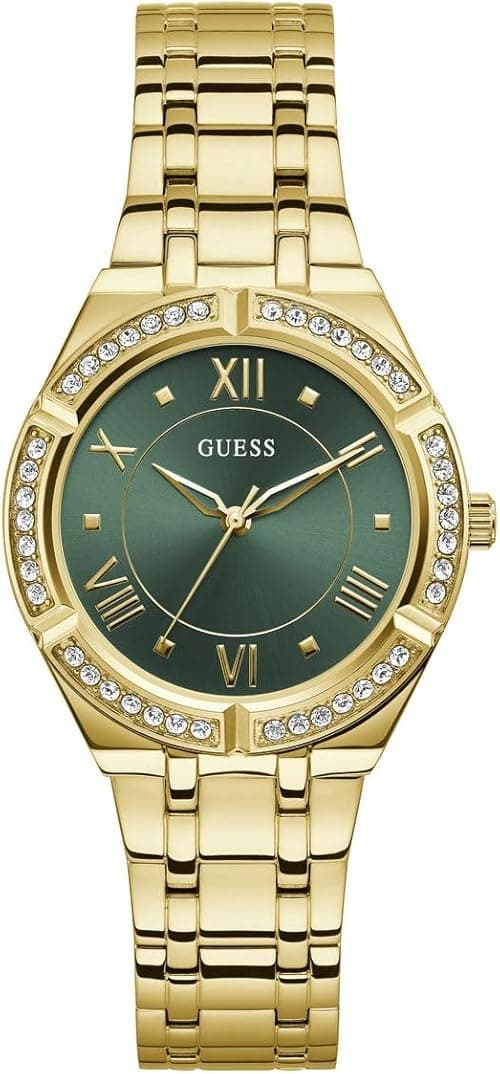 GUESS US Women's Gold-Tone and Green Analog Watch on Amazon.ae - Price Tracker