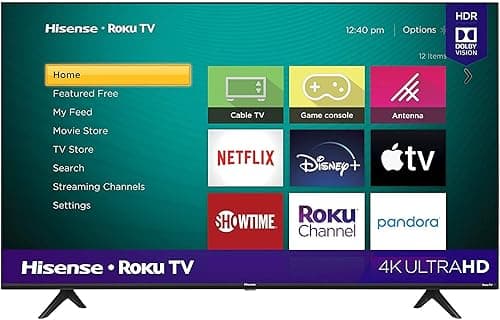 Hisense 50 Inch TV 4K UHD Smart TV, With Dolby Vision HDR, DTS Virtual X, YouTube, Netflix, Freeview Play & Alexa Built-in, Bluetooth & WiFi Black Model 50A61GTUK - 1 Year Full Warranty. on Amazon.ae - Price Tracker