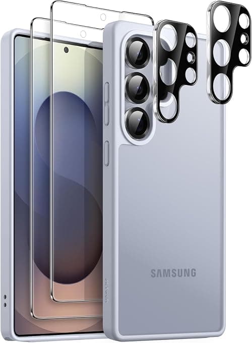 JETech 5 in 1 Matte Case for Samsung Galaxy S25 Ultra, Titanium Silverblue على Amazon.ae - متتبع الأسعار