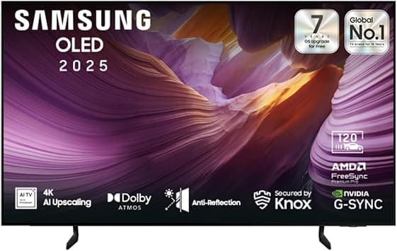 Samsung 55 Inch OLED TV, S85F, 4K, Gaming TV, NQ4 AI Gen2 Processor, 4K AI Upscaling, 120Hz, Dolby Atmos, QA55S85FAEXSA (2025 - KSA Version) - متتبع أسعار Amazon.sa