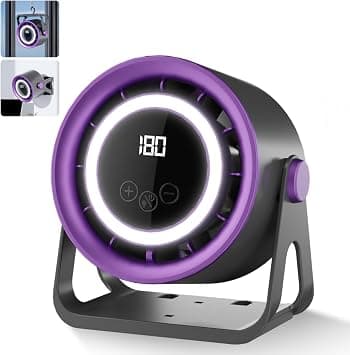Desk Fan, Table Fan 180 Speed, Portable Fan with Digital Display, Rechargeable Turbo Fan, Quiet Desktop Fan with Night Light, Electric Fan, Mini Fan for Home, Office, Bedroom, Summer Travel, Camping على Amazon.ae - متتبع الأسعار