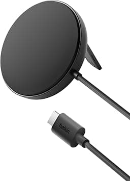 Belkin Magnetic Wireless Charging Pad 15W w/Pop-Up Stand - MagSafe-Compatible Qi2-Certified Wireless Charger for iPhone 16 Series, Samsung Galaxy S25 Series, AirPods | Compatible with MagSafe, iPhone 17 Series, Samsung Galaxy S25 Series, AirPods, Not Include Power Adapter, Magnetic on Amazon.ae - Price Tracker