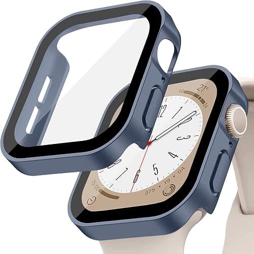 Hard PC Waterproof Case for Apple Watch Case 42mm 46mm 40mm 44mm 41mm 45mm, Built-in Tempered Glass Screen Protector, Ultra-Thin HD Full Protective Cover for iWatch Series 11 10 9 8 7 6 5 4 SE 3/2/1 على Amazon.ae - متتبع الأسعار
