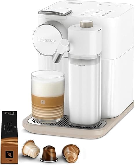 Nespresso Gran Lattissima Coffee Machine by De'Longhi for Original Coffee Pods, Latte, Cappuccino, Integrated Milk Frother, Starter Capsule Set Included, EN640.W, White on Amazon.ae - Price Tracker