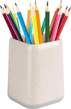 McMola Square Pen Holder for Desk White Gray 1 Pack على Amazon.ae - متتبع الأسعار