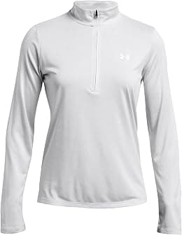 Under Armour Womens Tech Twist Quarter Zip, (014) Halo Gray / / White, X-Large - Best Deal Finder