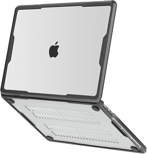 Case for MacBook Pro 13 Inch, Compatible with M2 2024-2016 Models A2338 M1, A2251, A2289, A2159, A1989, A1708, A1706, Rugged Shockproof Protective Plastic Hard Shell with TPU Bumper, Transparent على Amazon.ae - متتبع الأسعار