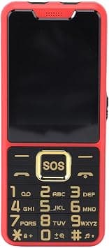 Rugged Feature Phone with Emergency Flashlight Anti-Slip Grip, 2.6" Screen Dual SIM 2500mAh Battery FM Radio (Red) on Amazon.ae - Price Tracker