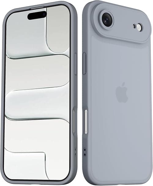 Mootobo Designed for iPhone 17 Air Case with Camera Lens Full Cover Protection, 10FT Military Grade Drop Protection Phone Case with Anti-Fingerprint Matte Back 6.5 inch - Grey على Amazon.ae - متتبع الأسعار