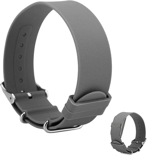 Replacement Loop for Hume Band, Silicone Woven Wristband with Adjustable Metal Buckle for Hume Health Band Fitness Tracker All-Day Comfort Wear (Gray) على Amazon.ae - متتبع الأسعار