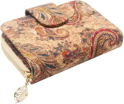 Boshiho Vegan Cork Wallet: Women's Zipper Pocket Wallet Purse with Card Holder Coin Purse Eco-Friendly Vegan Gift for Vegetarians Women Ladies Girls, Color D, 11.5 * 2.5 * 10cm on Amazon.ae - Price Tracker