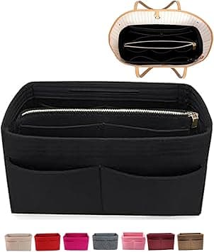 Lmeison Purse Organizer Insert for Handbags, Tote Bag Organizer with Zipper, Purse Insert for Marc Jacobs, Neverfull Mm Speedy and More, Black, Medium on Amazon.ae - Price Tracker