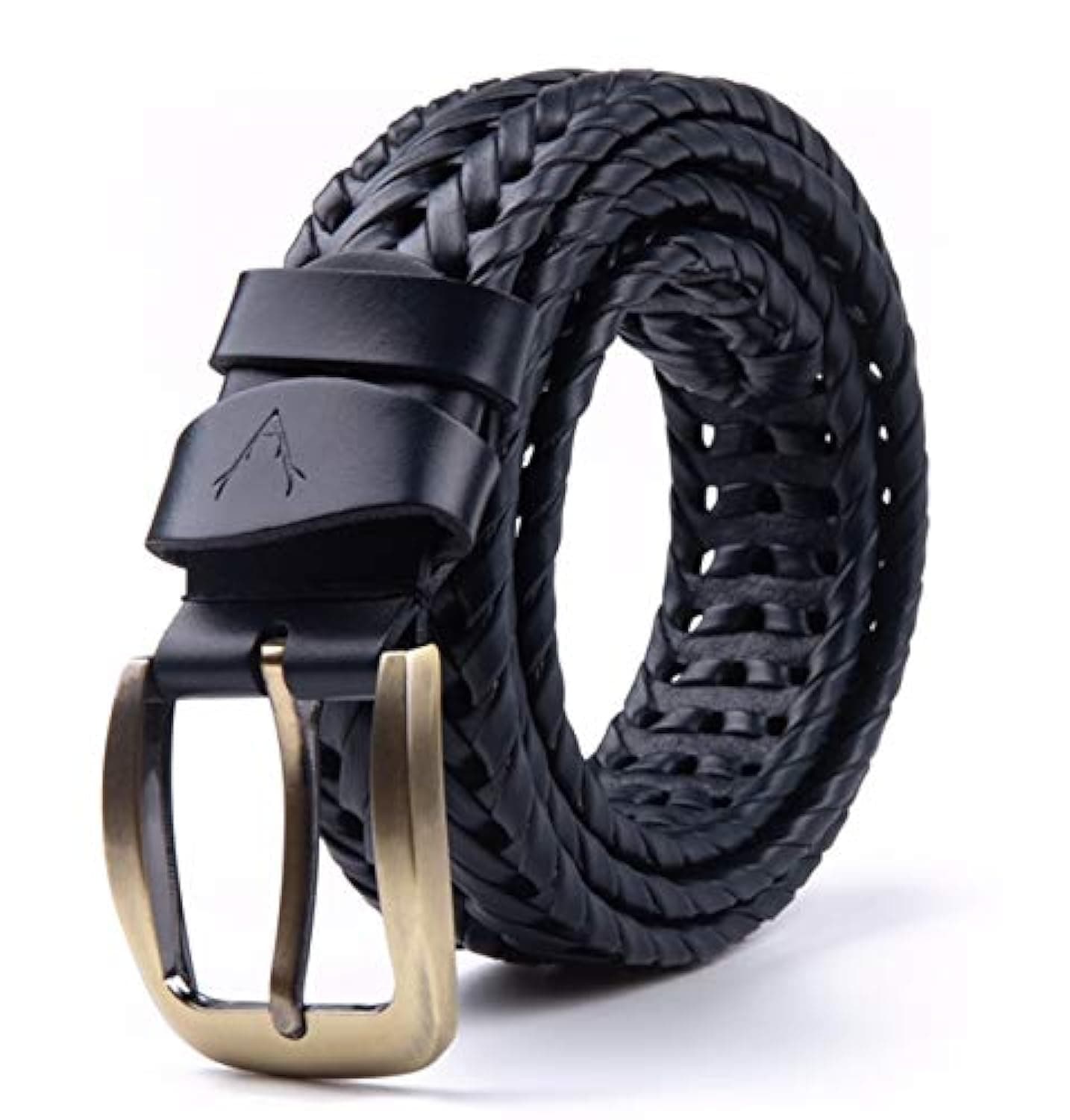 VOGARD Mens Braided Genuine Leather Original Branded Belt | Woven Leather Belt for Casual Pants with Brass Buckle| Micro Adjustable on Amazon.ae - Price Tracker