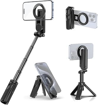 ULANZI JJ03 Magnetic Tripod for Phone with Remote Control, 3-in-1 Selfie Stick Handle Grip 360° Rotation Extendable Stand for iPhone Android Phones - Amazon.ae Price Tracker