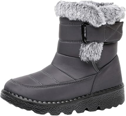 Women's Waterproof Cloth Warm Snow Boots, Plush Lining Anti-Slip Winter Outdoor Snow Boots for Casual, Camping on Amazon.ae - Price Tracker