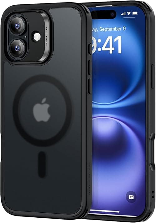 ESR for iPhone 16 Case (4 in 1) Set, Translucent Matte Case with Screen Protector, Compatible with MagSafe, Military-Grade Protection, Classic Series, Frosted Black on Amazon.ae - Price Tracker