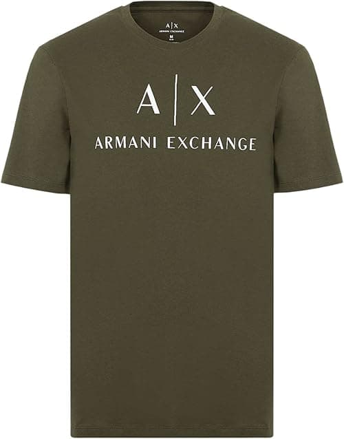 Armani Exchange Mens Logo Crew Neck Short Sleeve Jersey T-shirt T-Shirt on Amazon.ae - Price Tracker