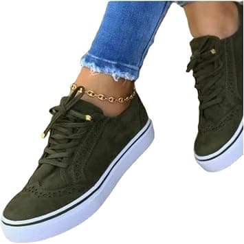 LUCIY Walking Sneakers for Women Sneakers Autumn Mesh Platform Breathable Lace-up Shoes Casual Sports Shoes Women Flats (Color : Dark blue, Size : 36) على Amazon.ae - متتبع الأسعار