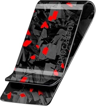 MONOCARBON Real Forged Carbon Fiber Money Clip for Men, 1.38-inch Wide Ultra-Thin & Ultra-Light Minimalist Wallet for Cash, Slim EDC Credit Card Holder–Gift for Husband/Boyfriend-Red on Amazon.ae - Price Tracker