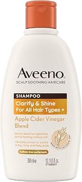 Aveeno Clarify and Shine Apple Cider Vinegar Scalp Soothing Shampoo for all Hair Types 300ml على Amazon.ae - متتبع الأسعار