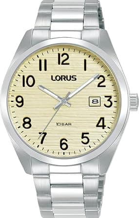 LORUS Men's Analogue Quartz Watch with Stainless Steel Strap, Silver على Amazon.ae - متتبع الأسعار