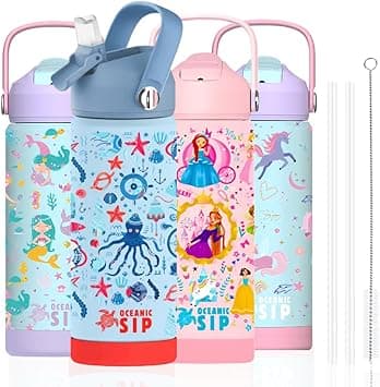 Oceanic 550ml Kids Premium Stainless Steel Water Bottle with Straw – Leak-Proof, Double-Wall Insulated Boys Girls Water Flask for School & Sports, BPA-Free (Undersea, 550ml) - Amazon.ae Price Tracker