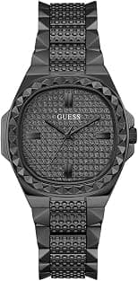 Guess Men's Quartz Analog Watch with Stainless Steel Strap GW0601L2, Black/White - Best Deal Finder