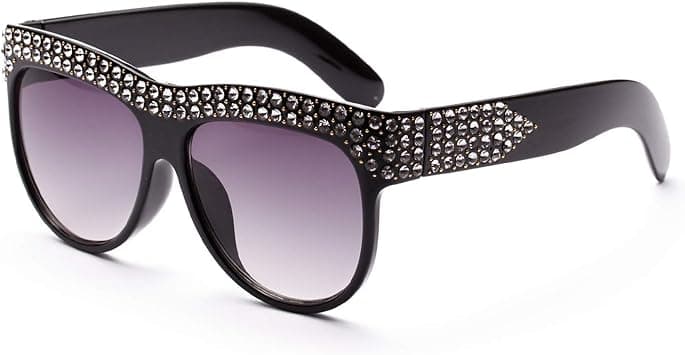 Diamond-encrusted Big Box Sunglasses Style Fashion for Party Banquet Decoration Sunglasses for Women (Color : BLACK) on Amazon.ae - Price Tracker