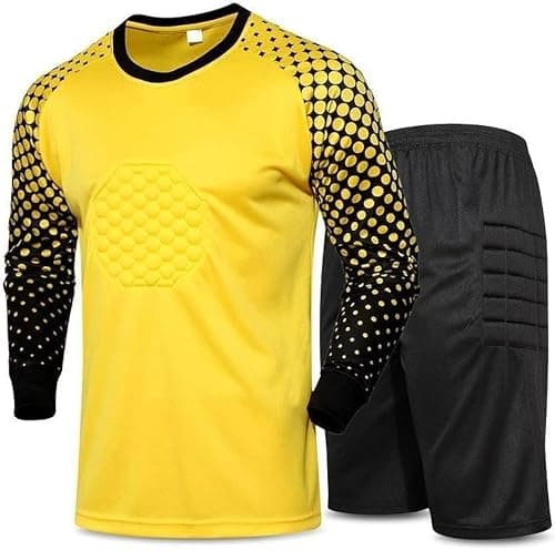 Profession Goalkeeper Soccer Jersey, Goalie Shirts, Child Women Men Football Suit, Sponge Protection Doorkeeper Shirt Shorts, Youth and Adult Sizes على Amazon.ae - متتبع الأسعار