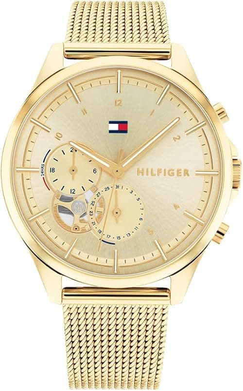 Tommy Hilfiger Women's Gold Dial Ionic Plated Thin Gold 2 Steel Watch - 1782417 on Amazon.ae - Price Tracker