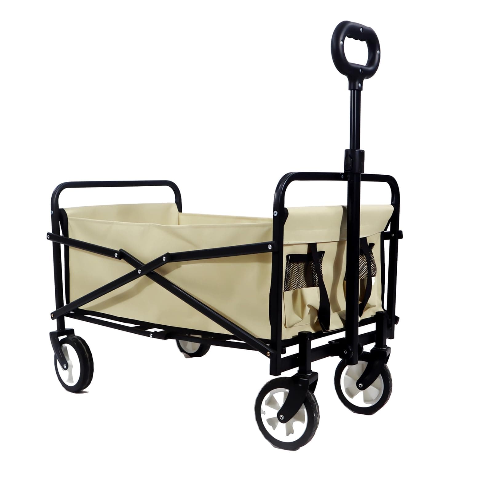 OYDAS Folding Trolley Cart Outdoor Garden Wagon Collapsible with Removable Fabric Festival Camping Picnic Cart Supports Max 60kg,7kg Beach Shopping Carts (Beige-Load 60kg) on Amazon.ae - Price Tracker