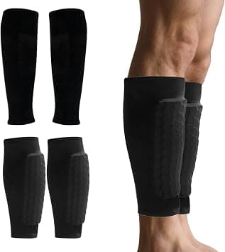 2 Pairs Shin Guards Football, Soccer Shin Pads with Honeycomb Pads, Elastic Ski Shin Protector for Teenagers & Aldult, Breathable Football Sock Sleeve for Skiing, Football, Hockey, Fitness, Soccer Gam on Amazon.ae - Price Tracker