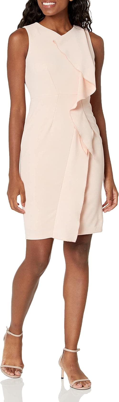 Calvin Klein Women's Petite Sleeveless Dress With Ruffle Dress on Amazon.ae - Price Tracker