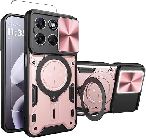 ZMONE for Motorola Moto G67 5G / G77 5G Case Cover with Screen Protector, Built Slide Camera Protection Cover,Military Heavy Duty Protective Phone Case - Rose Gold on Amazon.ae - Price Tracker