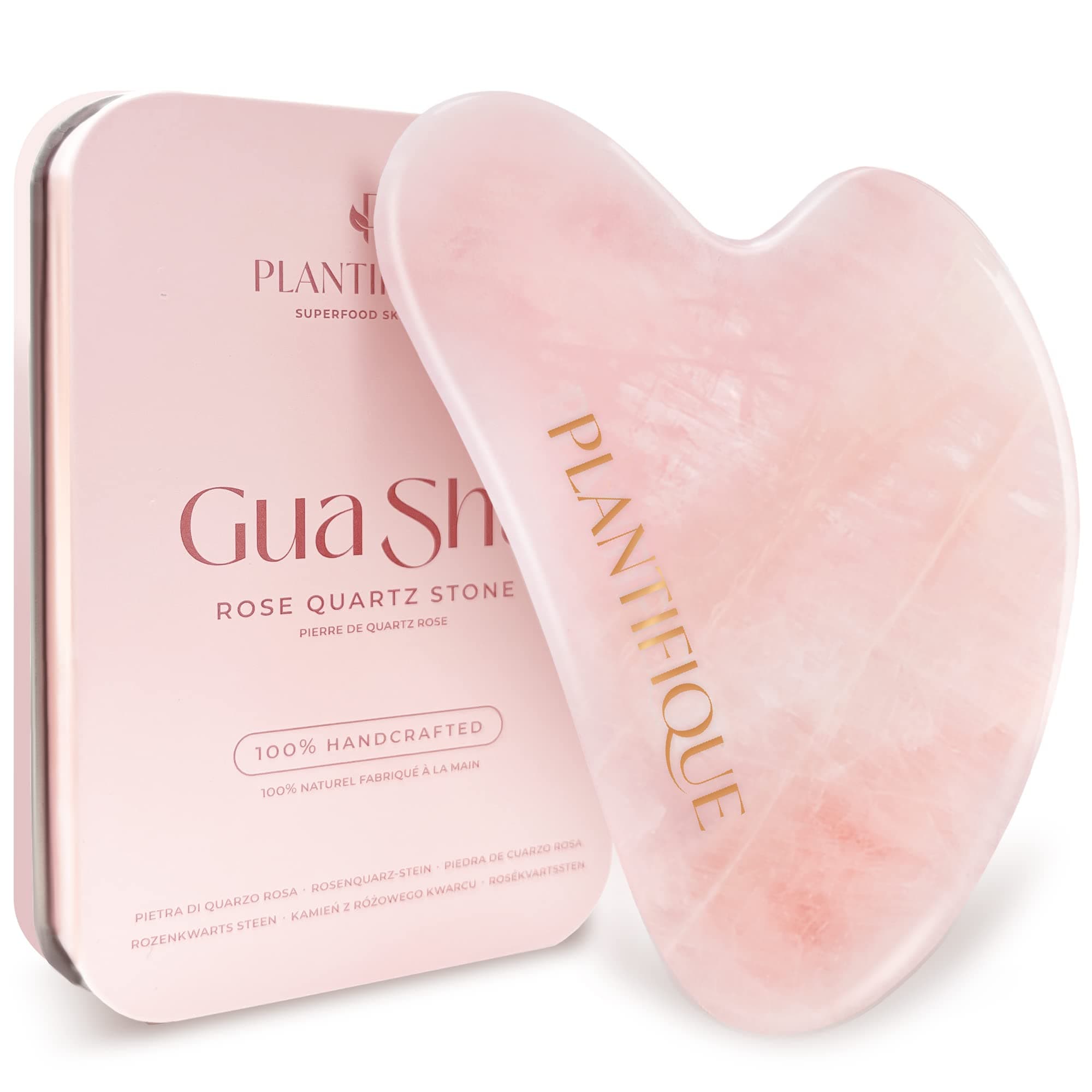 PLANTIFIQUE Rose Quartz Gua Sha Tool – Anti-Aging Face Massager & Jawline Shaper for Skincare Routine – Facial Massage & Skin Care Gift on Amazon.ae - Price Tracker