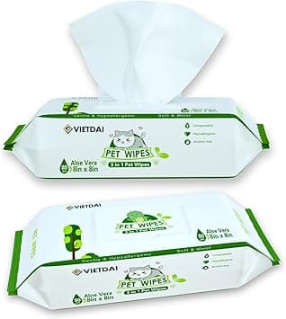VIETDAI Pet Wipes for Dogs and Cats Cleaning Deodorizing, 160 Pcs Dog Wipes Hypoallergenic Grooming Bath, Cat Wet Wipes for Paws Eyes Ears Face Body Fur Puppy Wipes - Unscented - Amazon.ae Price Tracker