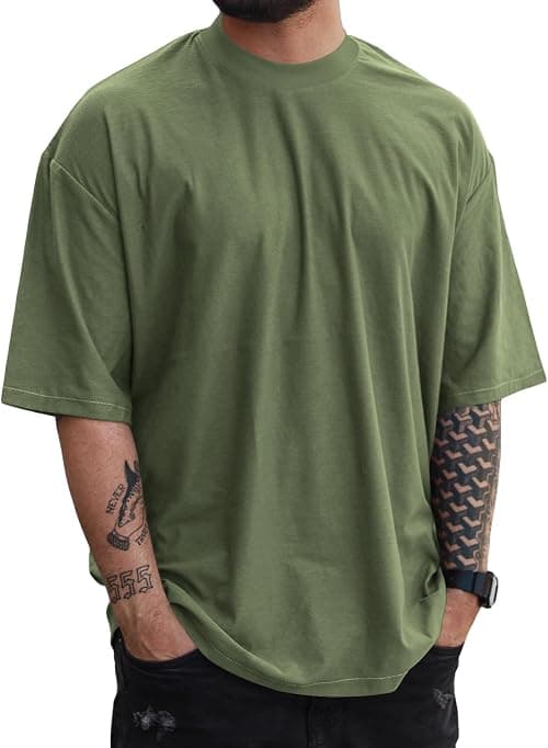 Men's Plus-Size, Short-Sleeved, Solid Color Casual Workout T-Shirt on Amazon - Best Deal Finder
