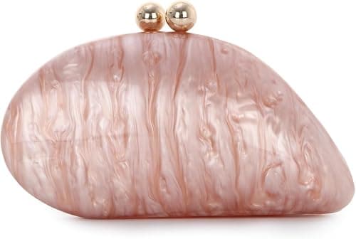 Acrylic Seashell Clutch Purse for Women, Luxury Evening Clutch Bag, Evening Purses with Chain for Prom Wedding Party Cocktail, Pink on Amazon.ae - Price Tracker