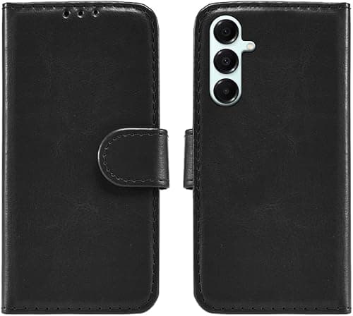 MAU Case for Samsung Galaxy A17 5G Phone Case, Black PU Leather Flip Wallet Phone Stand Case Cover with 2 Slot Card Holder and Magnetic Closure for Samsung Galaxy A17 5G Case - (Black) on Amazon.ae - Price Tracker