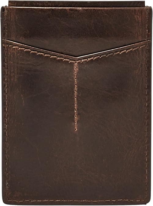 Fossil Men's Leather Minimalist Magnetic Card Case with Money Clip Front Pocket Wallet for Men on Amazon.ae - Price Tracker