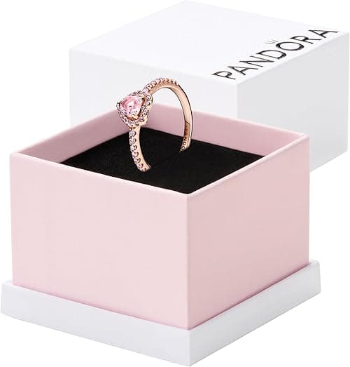 Pandora Sparkling Pink Elevated Heart Ring - Rose Gold Ring for Women - Layering or Stackable Ring - Gift for Her - 14k Rose Gold-Plated Rose with Cubic Zirconia on Amazon.ae - Price Tracker